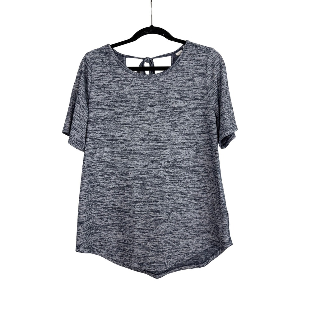 Gap Maternity Comet Blue Space Dye Tie Back Soft Knit Top Shirt Size‎ Medium